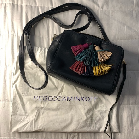 Rebecca Minkoff Tassels Crossbody Leather Handbag - Picture 4 of 10
